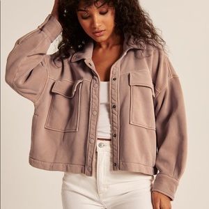 Abercrombie | Cropped Fleece Shirt Jacket